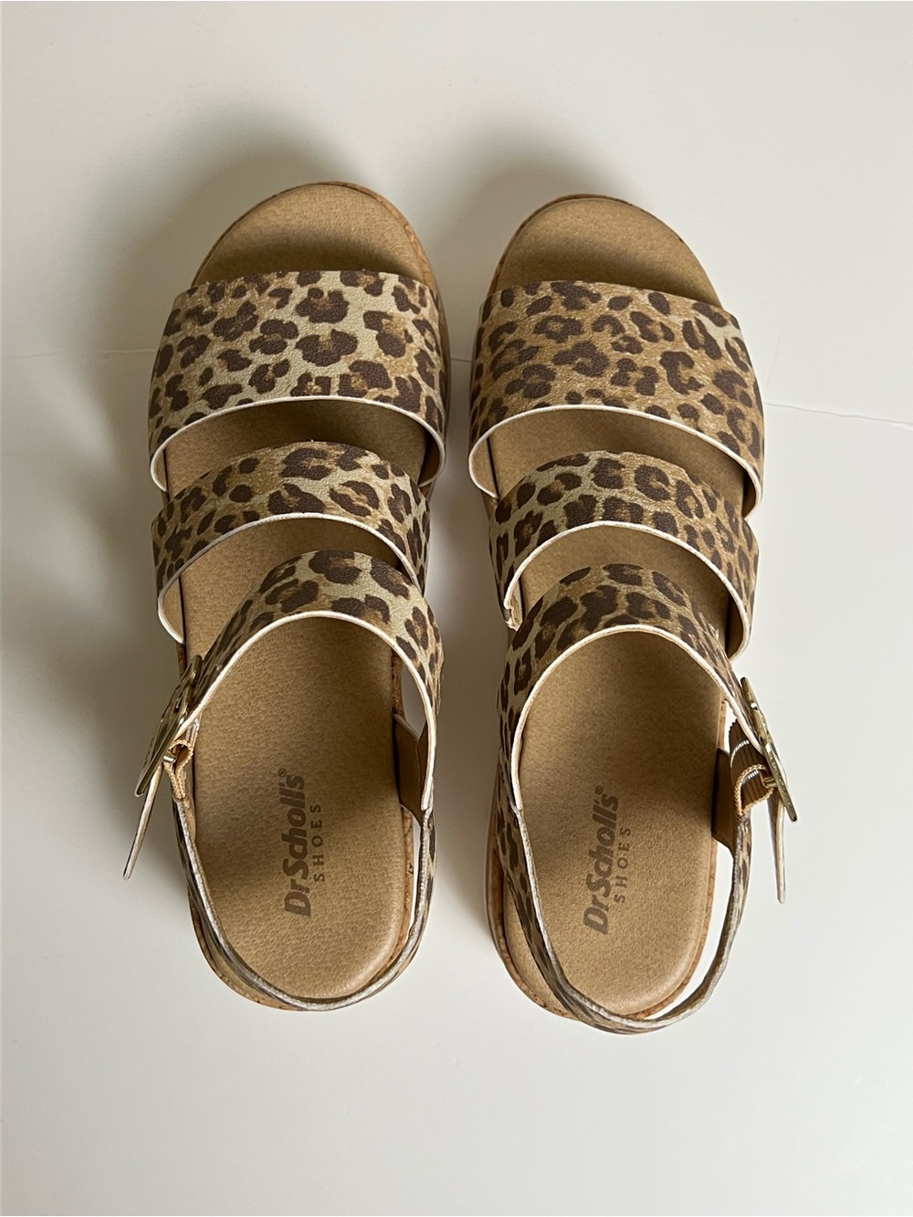 DR. SCHOLL’S Once Twice Leopard Print Platform Cork Sandals-NWOB - Picture 9 of 14
